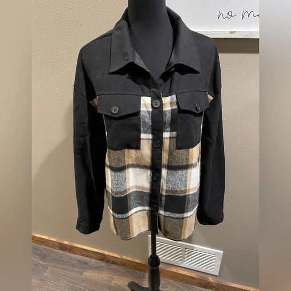 Plaid Print Drop Shoulder Coat - Picture 6 of 13